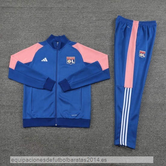 Nuevo Conjunto Completo Ropa Deportiva Con Cremallera Larga Lyon 23/24 Azul Rosa Baratas